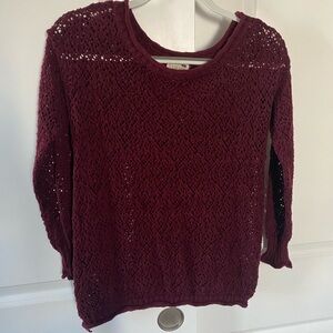 LA Hearts Maroon Knit Sweater Size XS/S